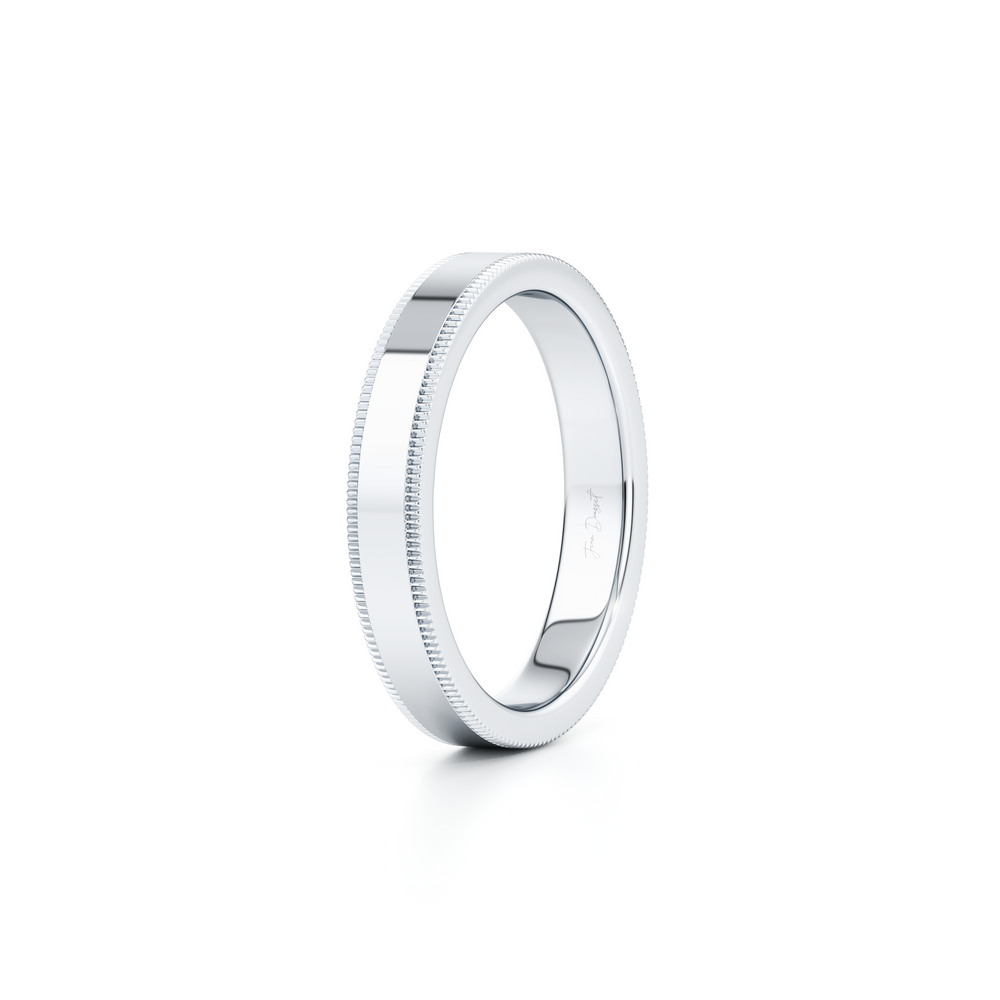 Modern Flat Men's Band With Milgrain image 1