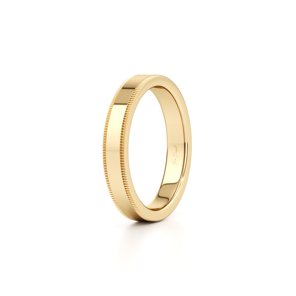 Modern Flat Men's Band With Milgrain image 12