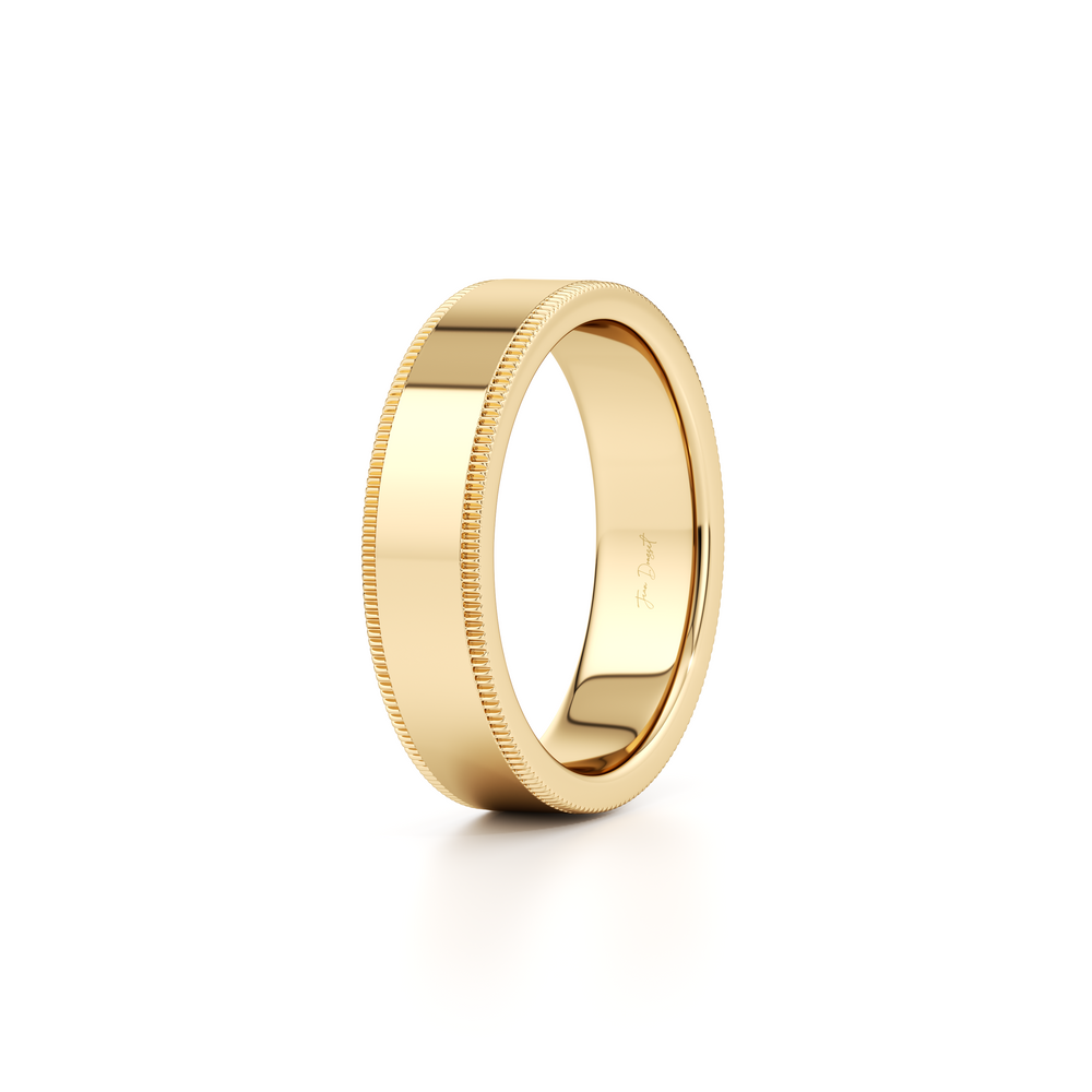 Modern Flat Men's Band With Milgrain image 2
