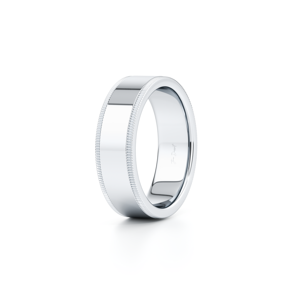 Modern Flat Men's Band With Milgrain image 8