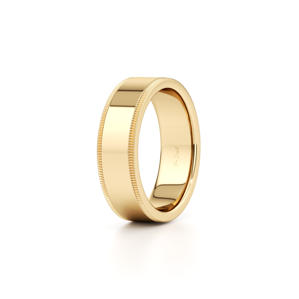Modern Flat Men's Band With Milgrain image 6