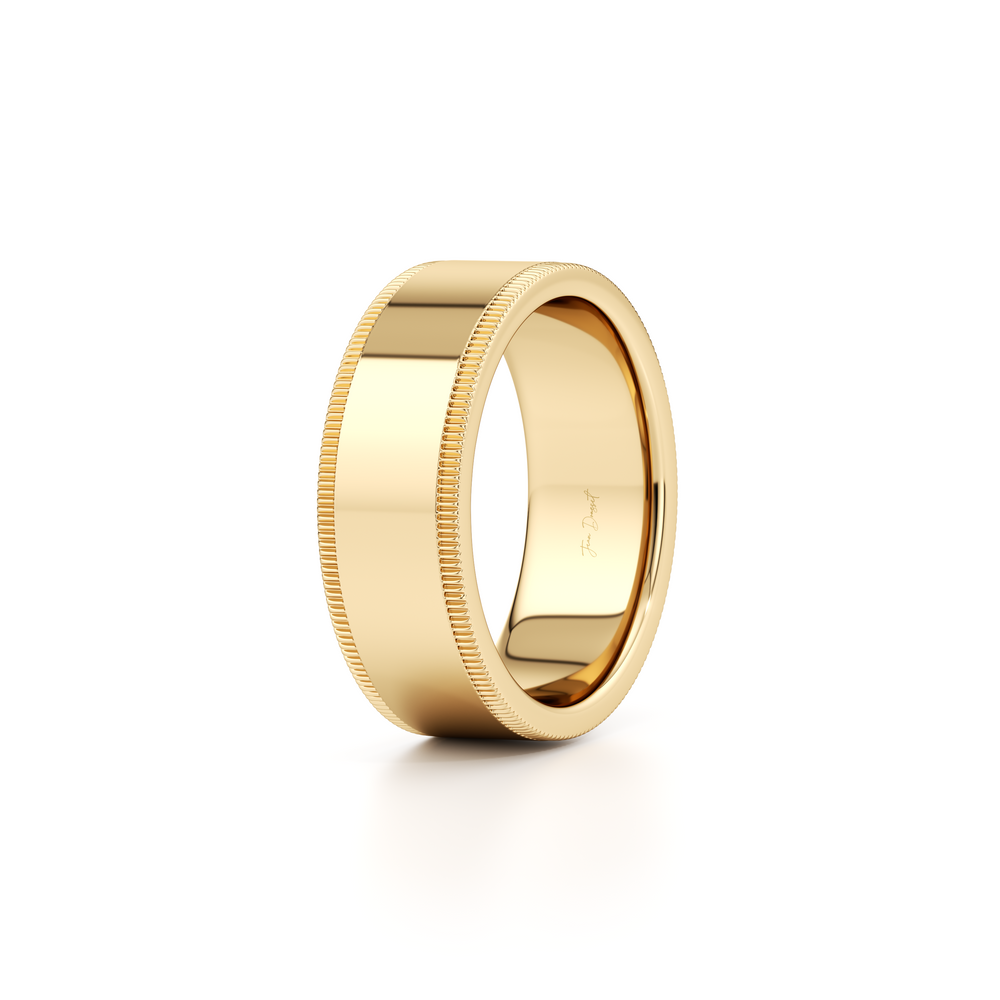 Modern Flat Men's Band With Milgrain image 10