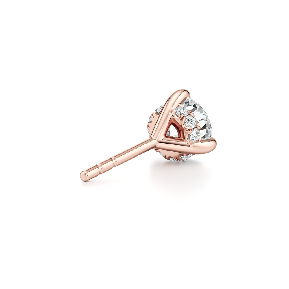 18k Rose Gold 1 CTW Pair