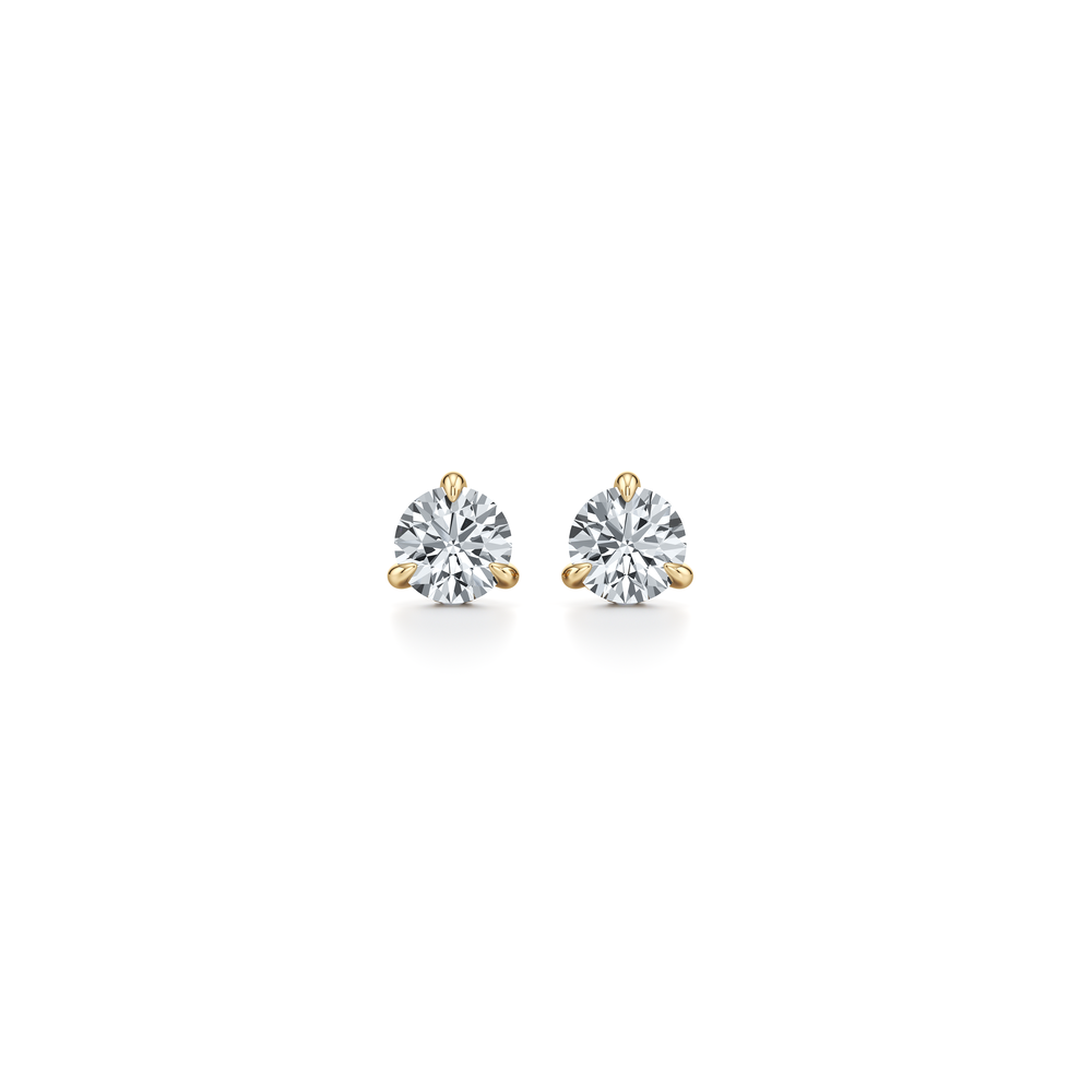 18k Yellow Gold 1 CTW Pair