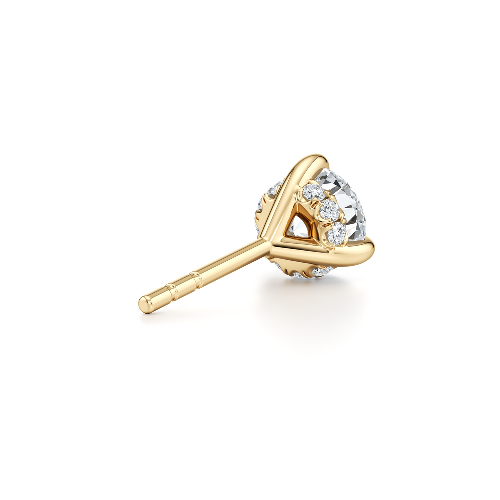 18k Yellow Gold 1 CTW Pair