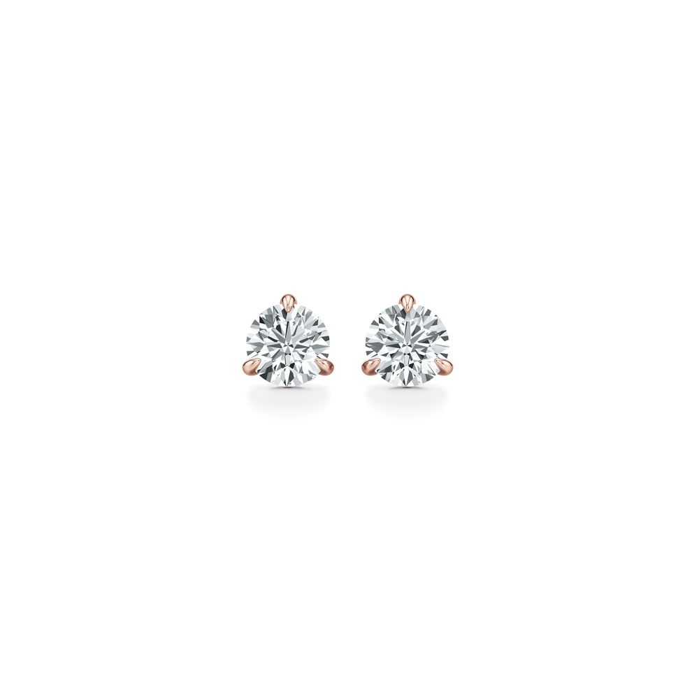 18k Rose Gold 2 CTW Pair