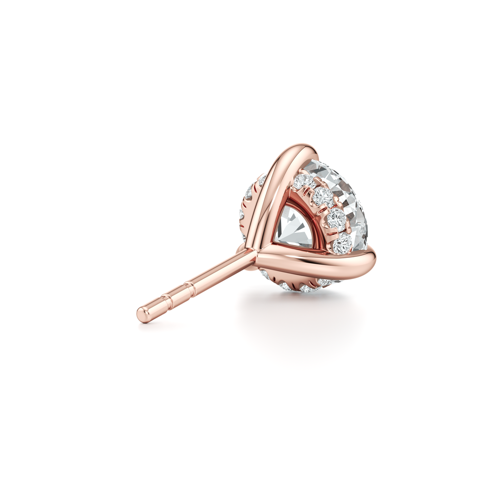 18k Rose Gold 2 CTW Pair
