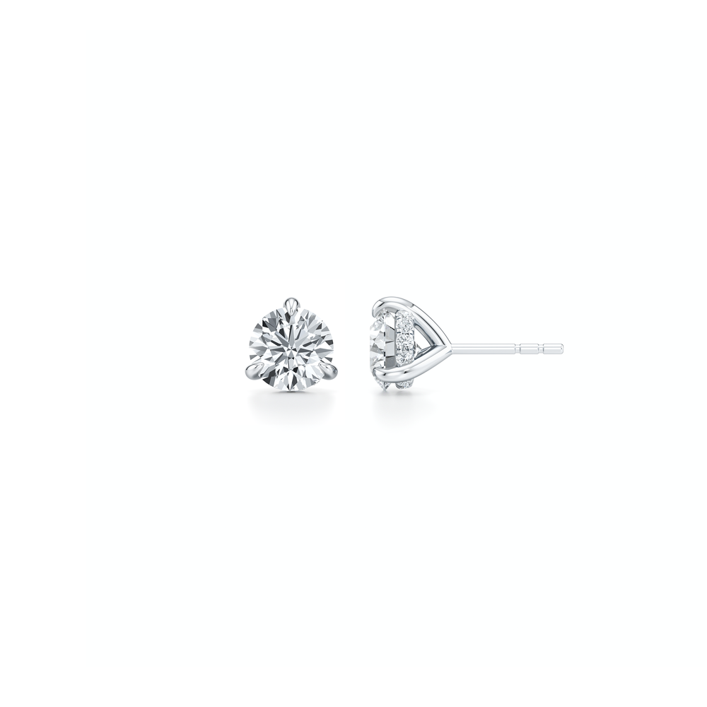 18k White Gold 2 CTW Pair