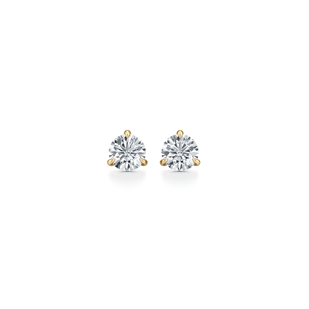 18k Yellow Gold 2 CTW Pair