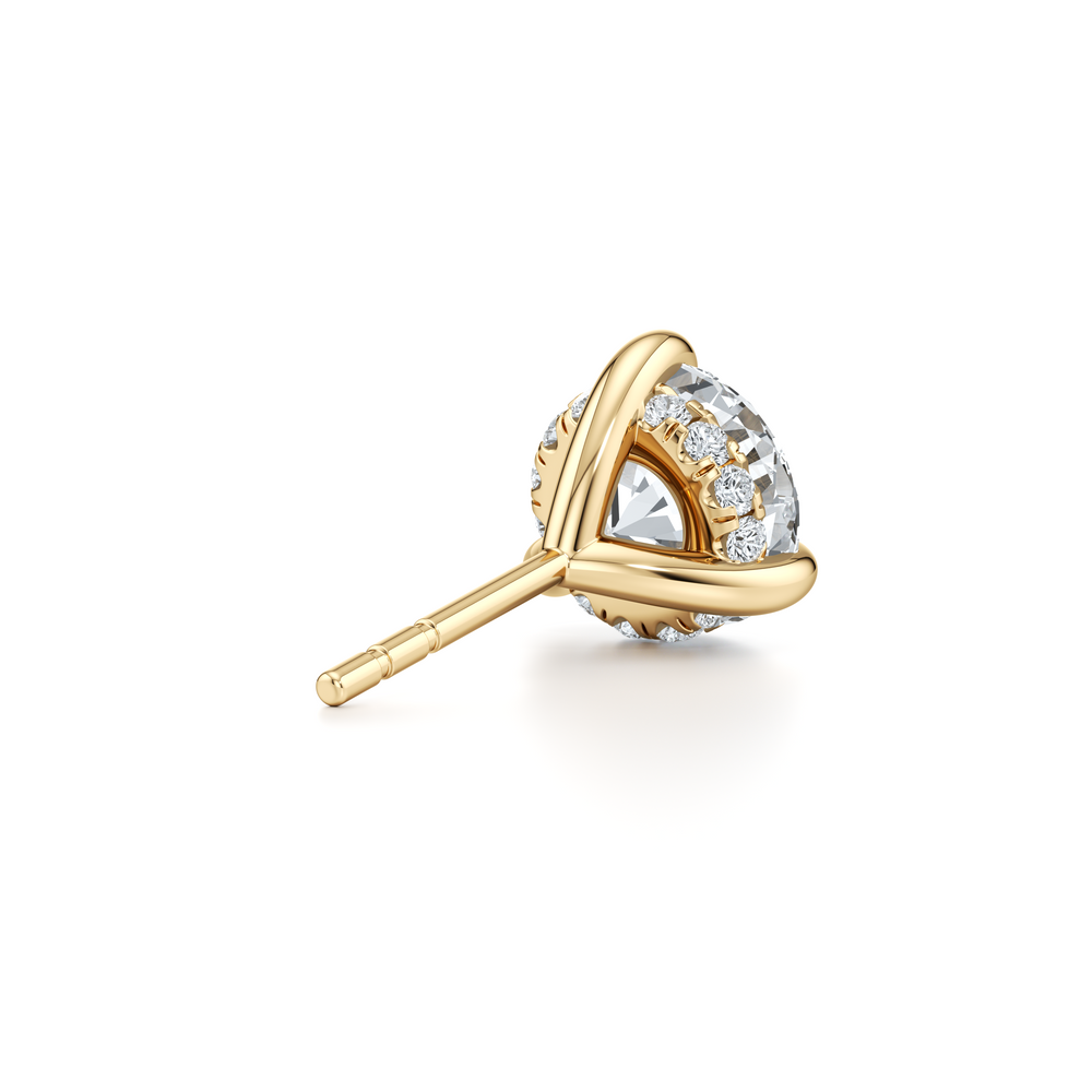 18k Yellow Gold 2 CTW Pair