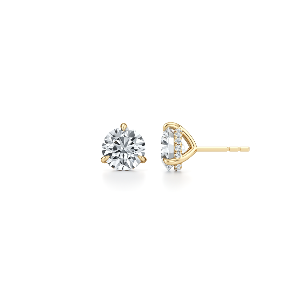 18k Yellow Gold 3 CTW Pair
