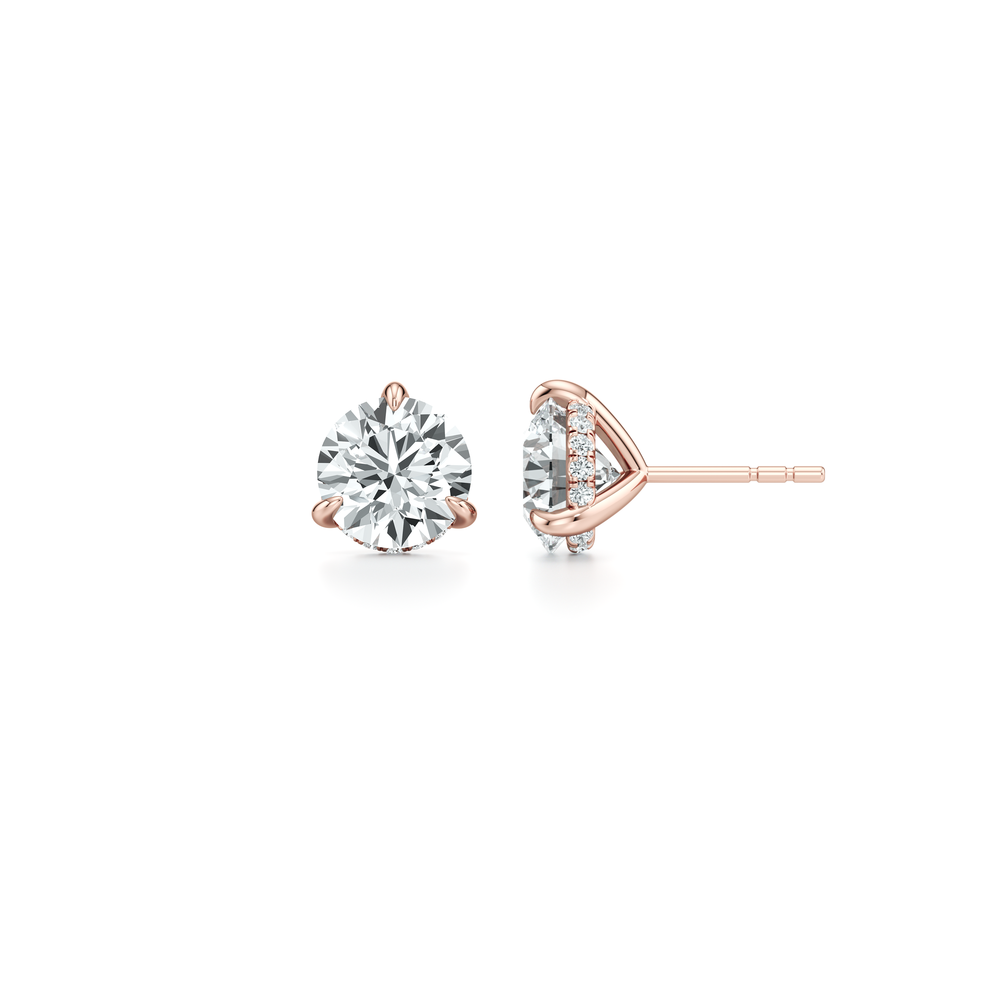 18k Rose Gold 4 CTW Pair