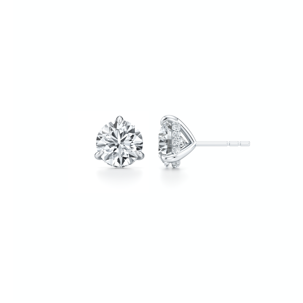 18k White Gold 4 CTW Pair