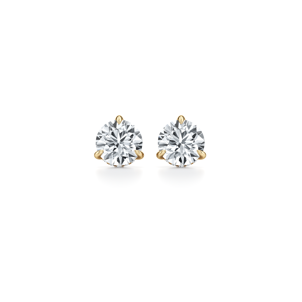 18k Yellow Gold 4 CTW Pair