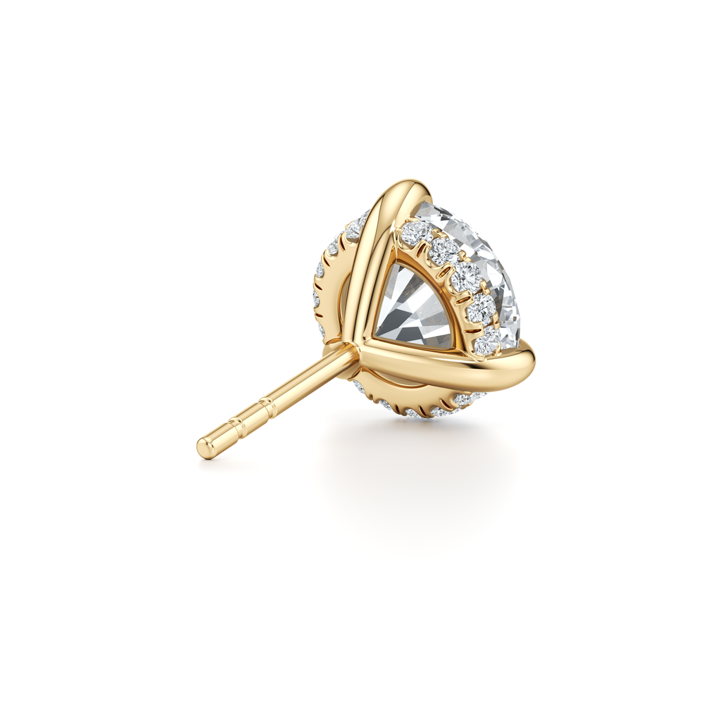 18k Yellow Gold 4 CTW Pair