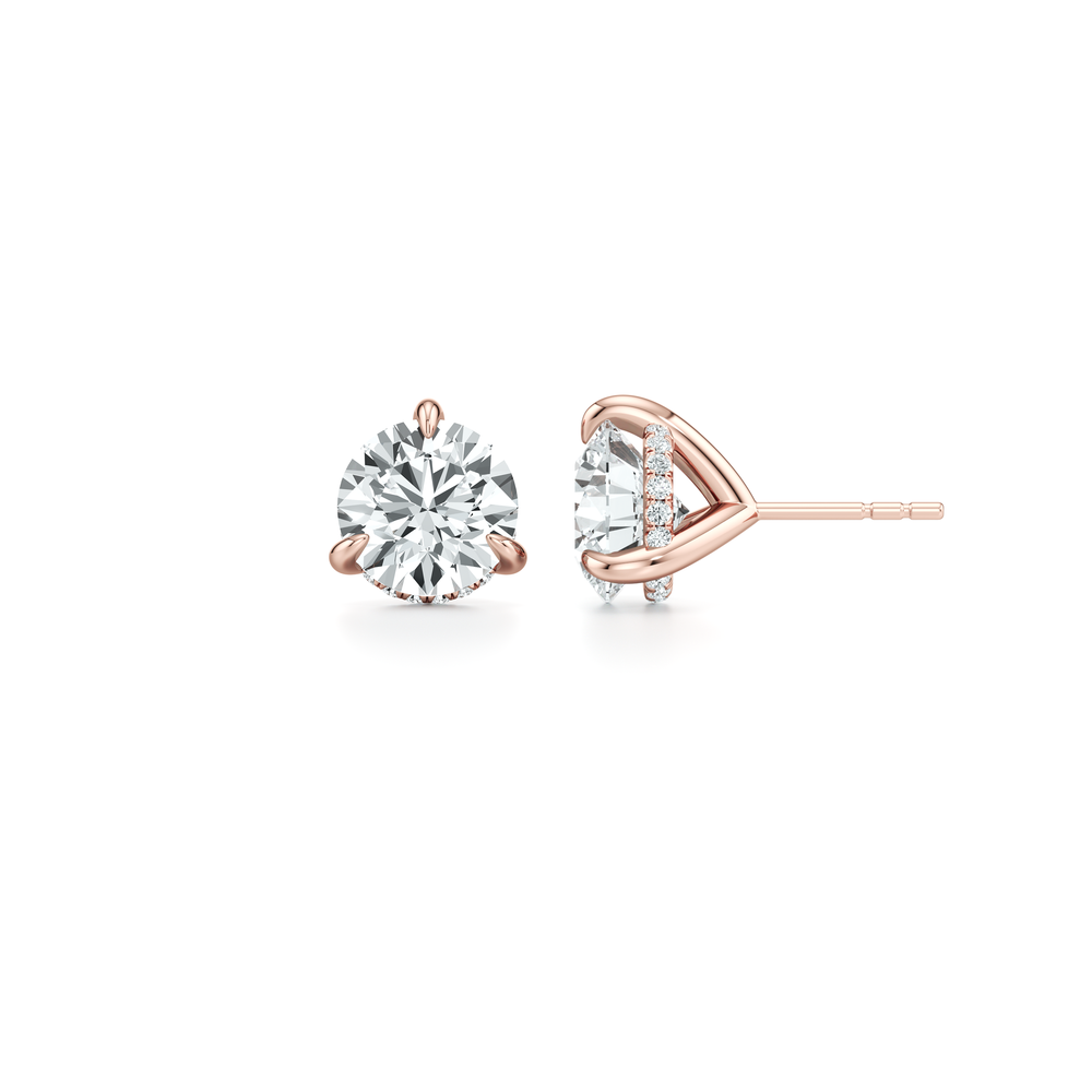 18k Rose Gold 5 CTW Pair