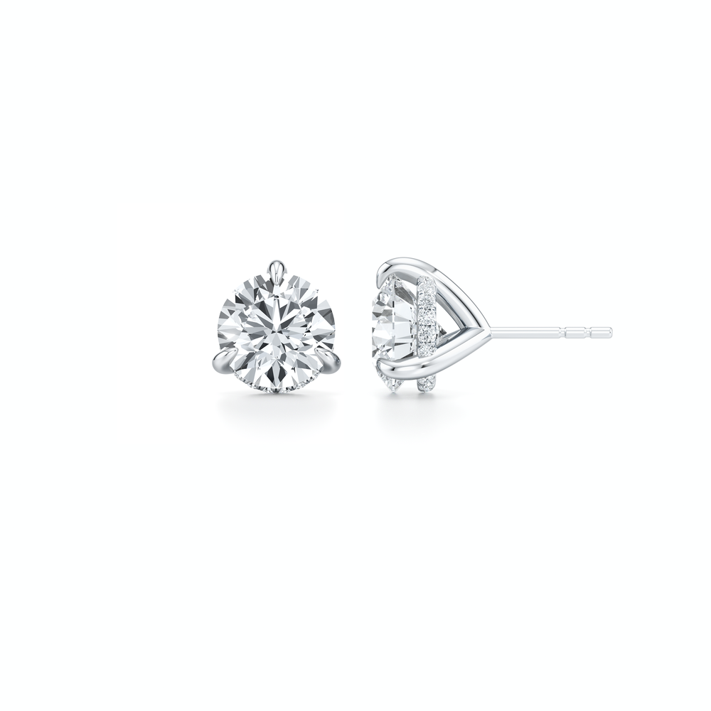 18k White Gold 5 CTW Pair
