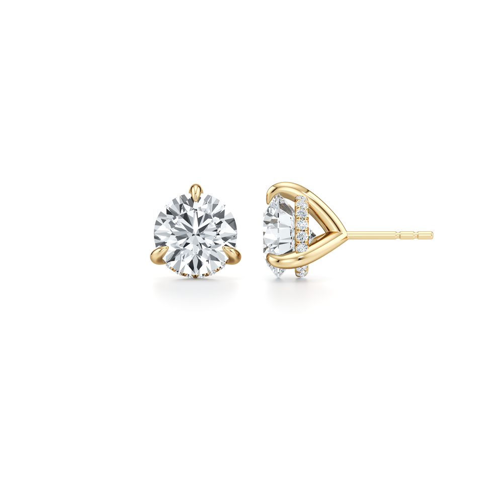 18k Yellow Gold 5 CTW Pair
