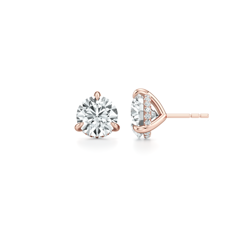 18k Rose Gold 6 CTW Pair