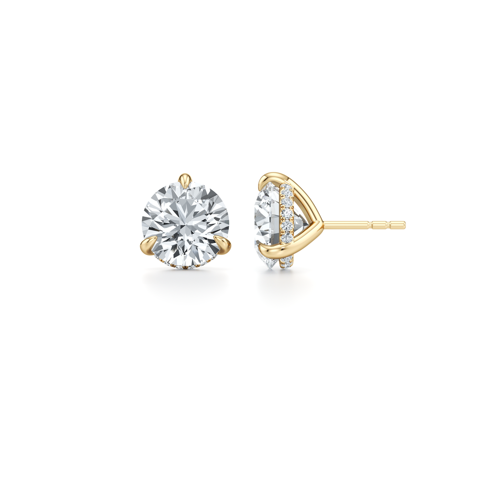 18k Yellow Gold 6 CTW Pair