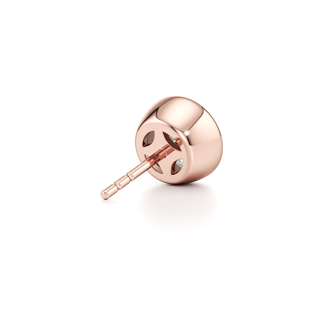 Bezel Set Lab Diamond Round Brilliant Studs image 9