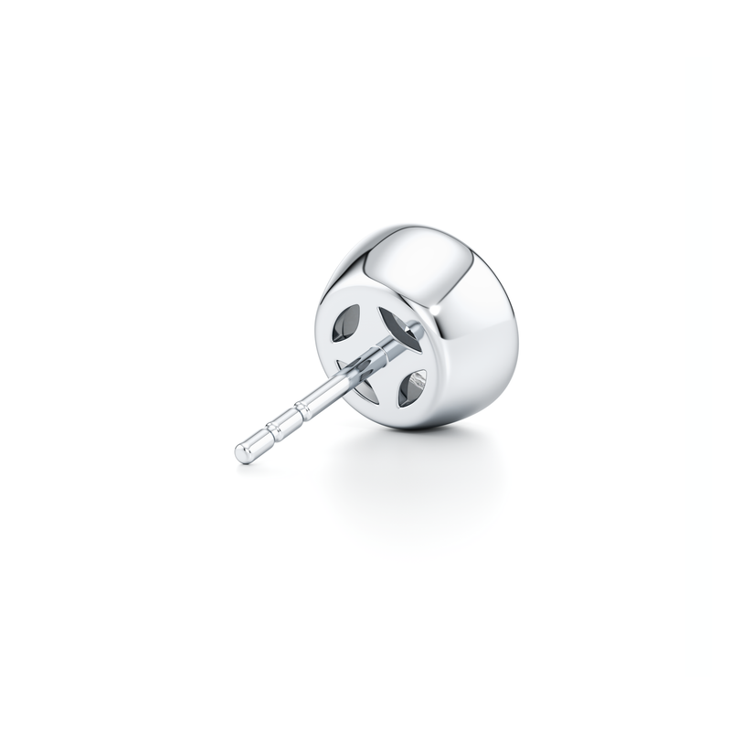 Bezel Set Lab Diamond Round Brilliant Studs image 3