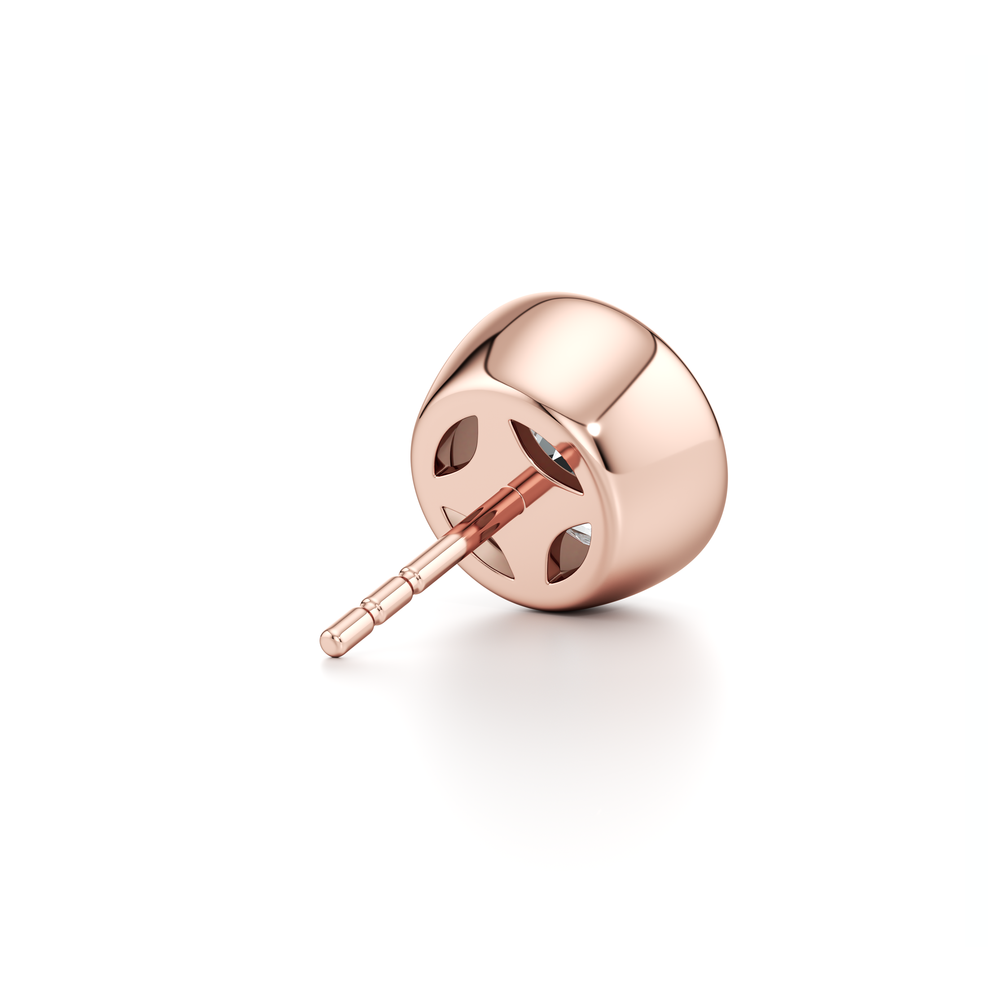 Bezel Set Lab Diamond Round Brilliant Studs image 21