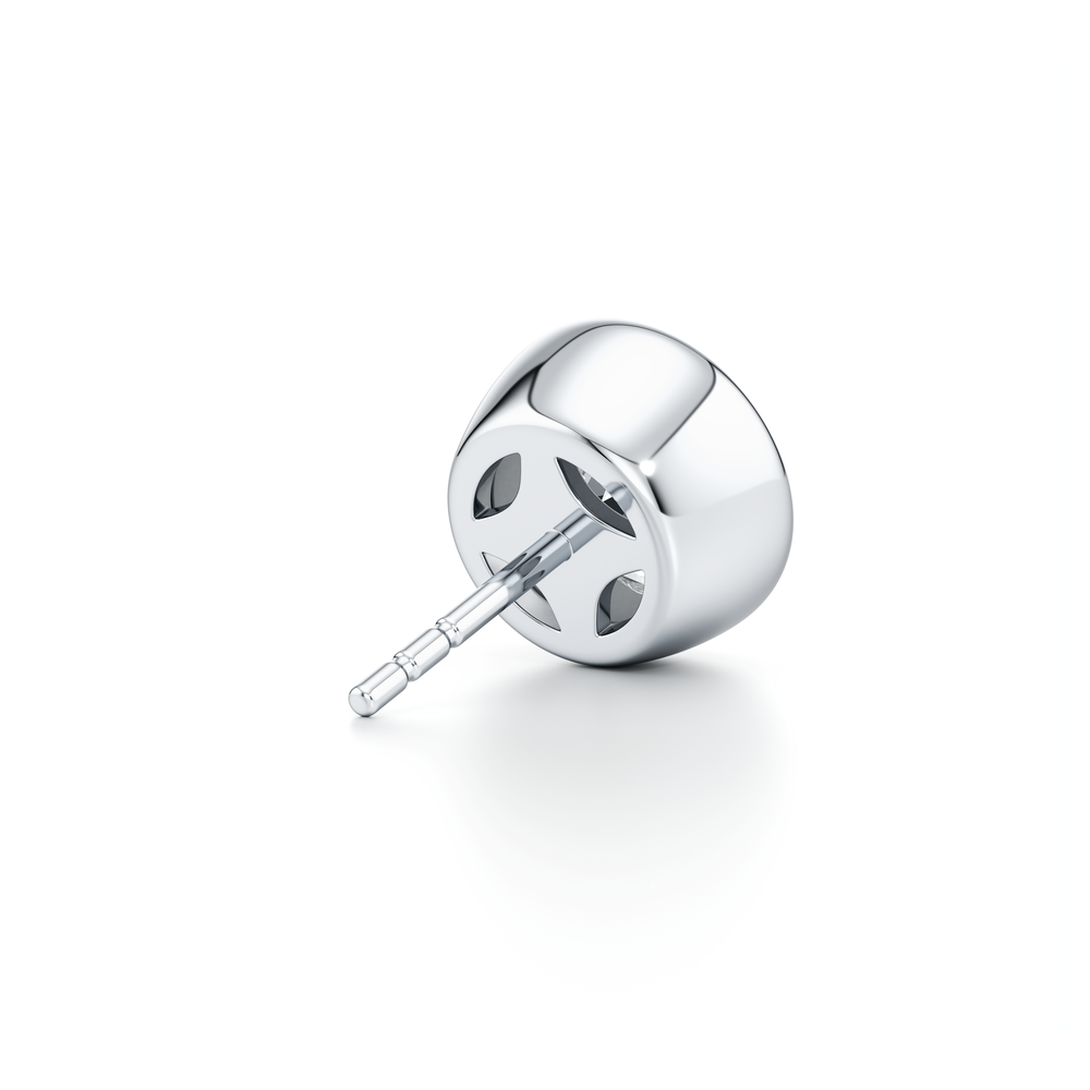 Bezel Set Lab Diamond Round Brilliant Studs image 15