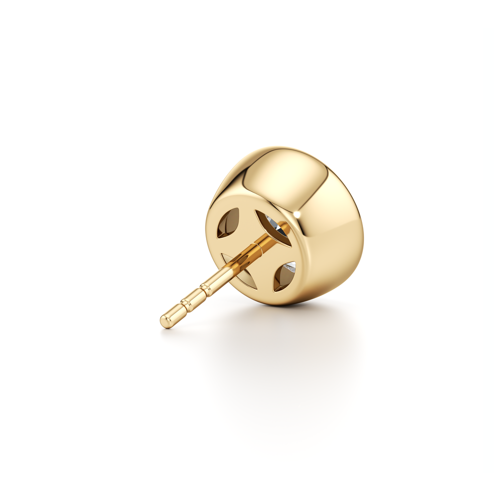Bezel Set Lab Diamond Round Brilliant Studs image 18