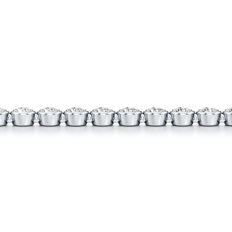 Bezel Set Round Brilliant Lab Diamond Tennis Bracelet image 2