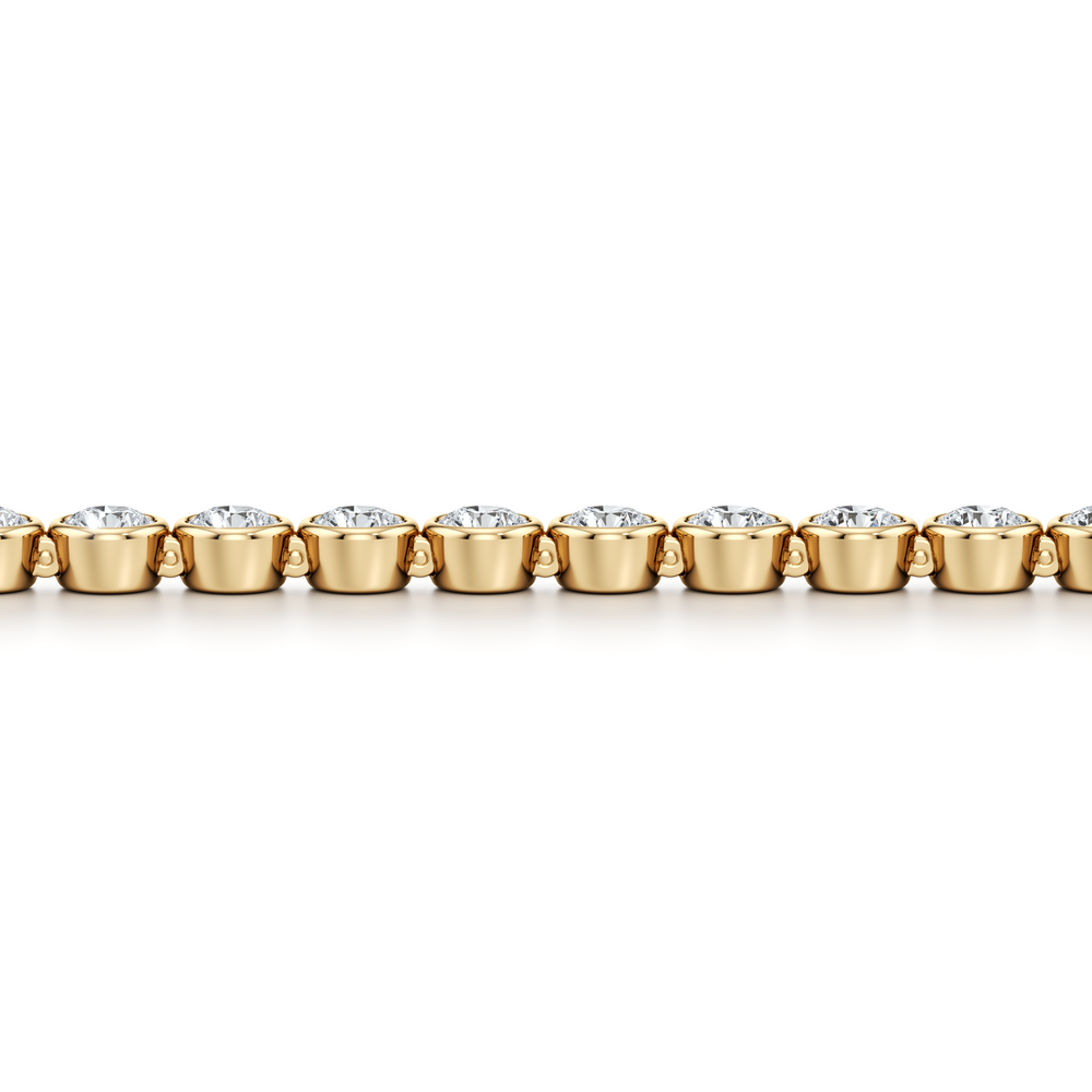 Bezel Set Round Brilliant Lab Diamond Tennis Bracelet image 7