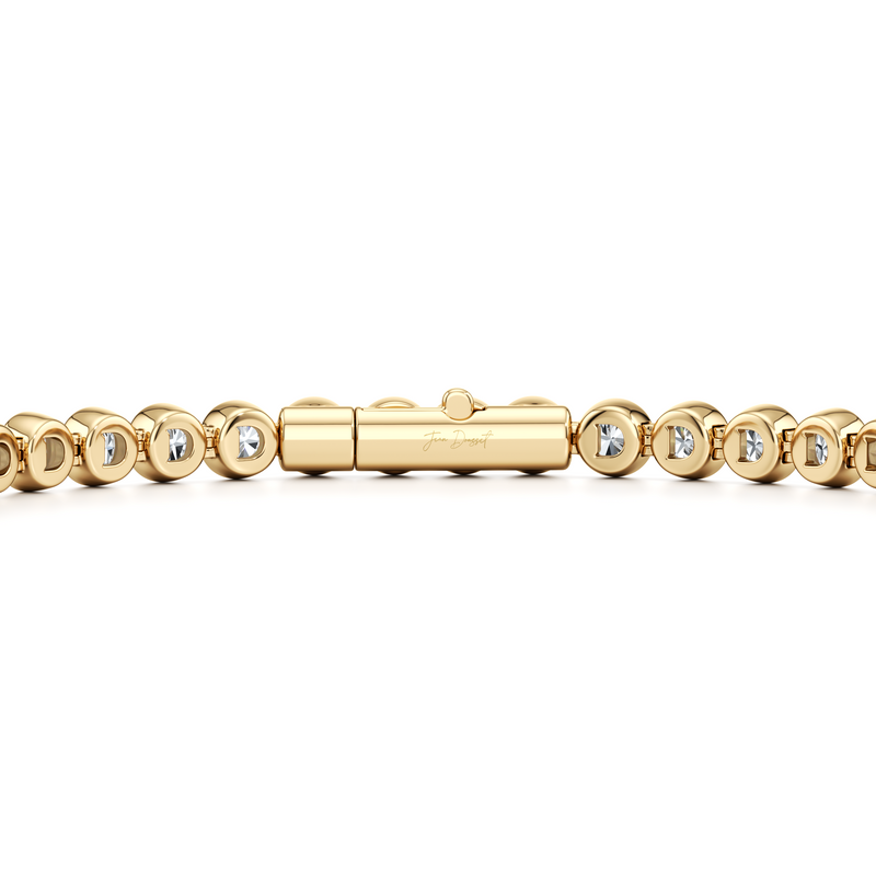 Bezel Set Round Brilliant Lab Diamond Tennis Bracelet image 8