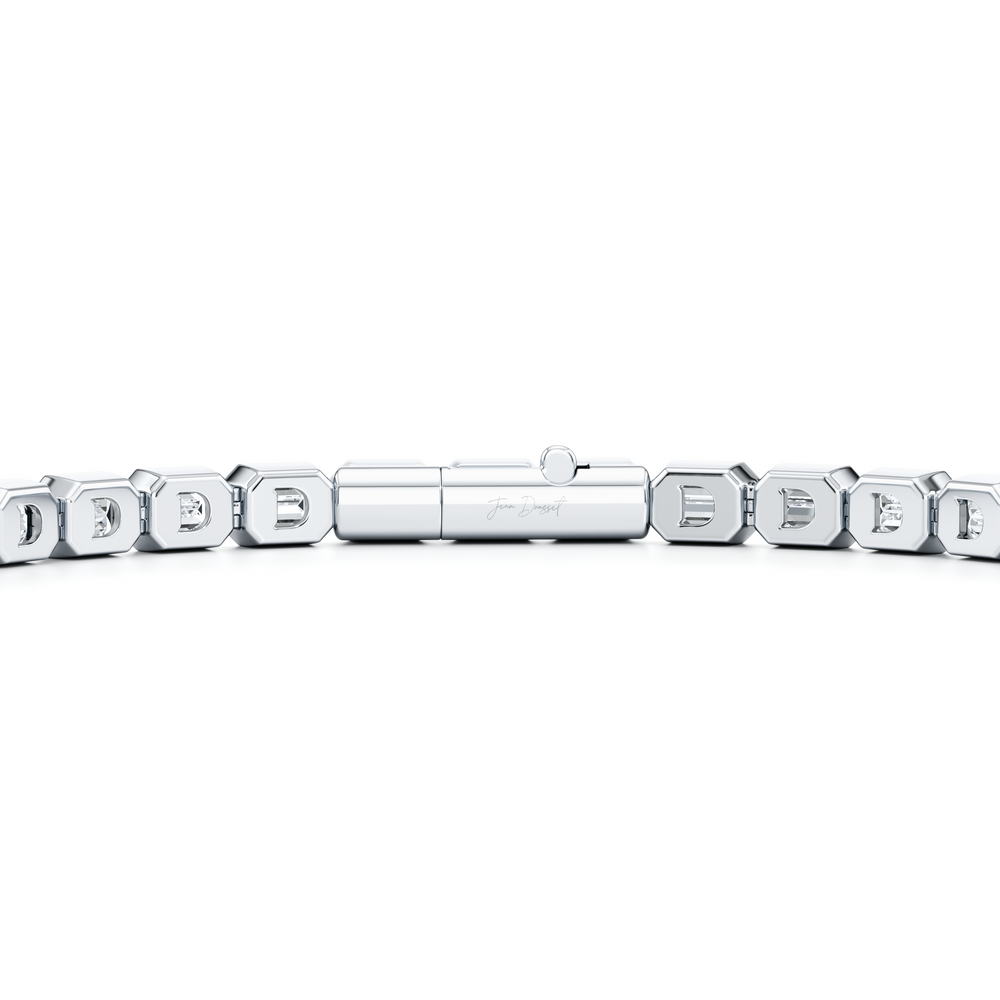 Bezel Set Emerald Lab Diamond Tennis Bracelet image 38