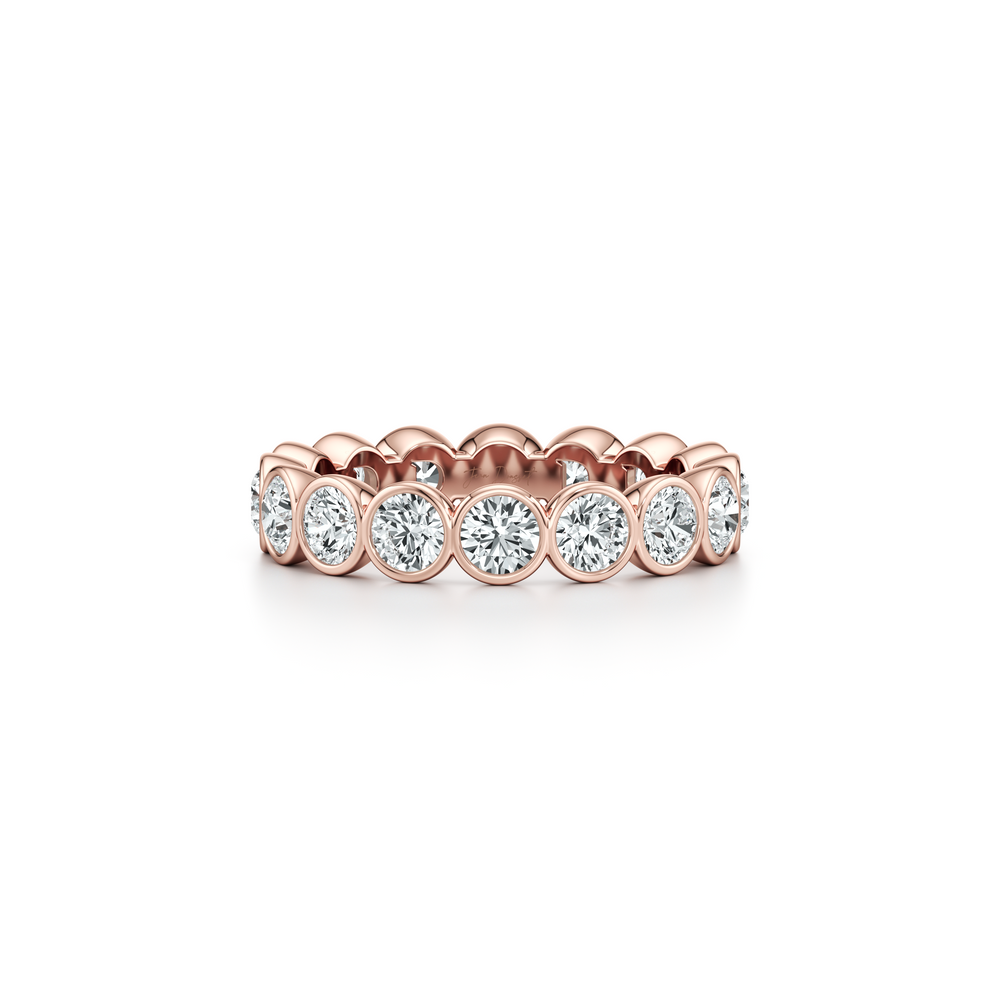 Bezel Set Round Brilliant Lab Diamond Eternity Band image 6