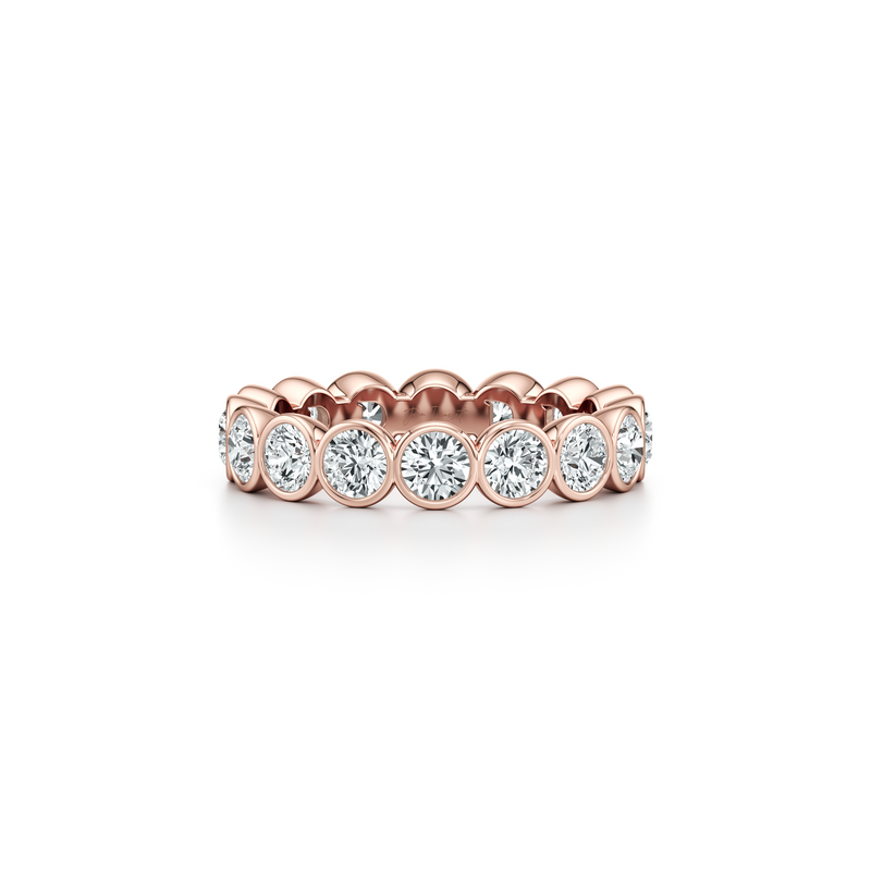 Bezel Set Round Brilliant Lab Diamond Eternity Band image 6