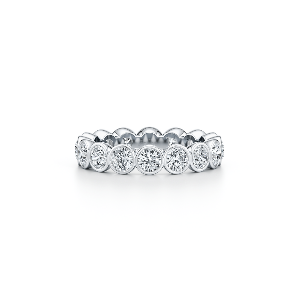 Bezel Set Round Brilliant Lab Diamond Eternity Band image 8