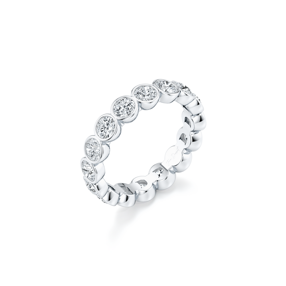 Bezel Set Round Brilliant Lab Diamond Eternity Band image 7