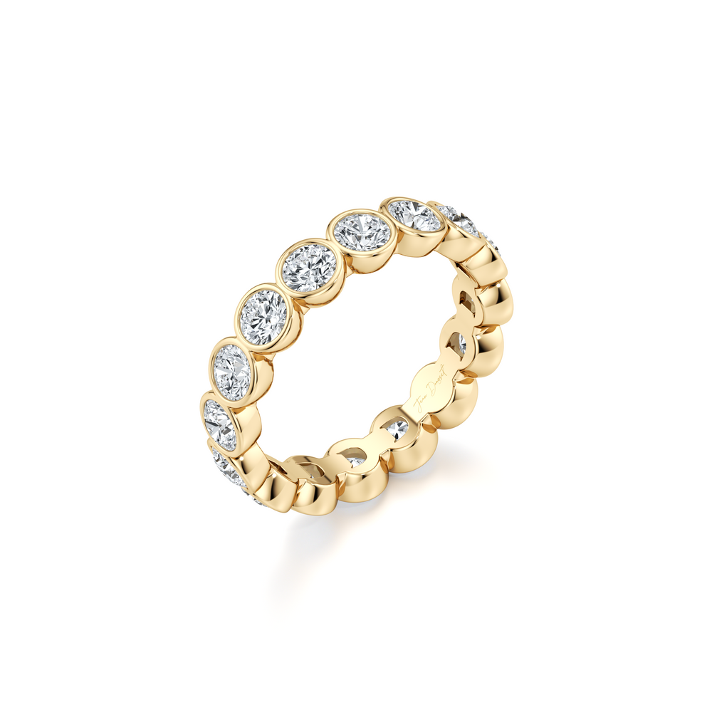 Bezel Set Round Brilliant Lab Diamond Eternity Band image 3
