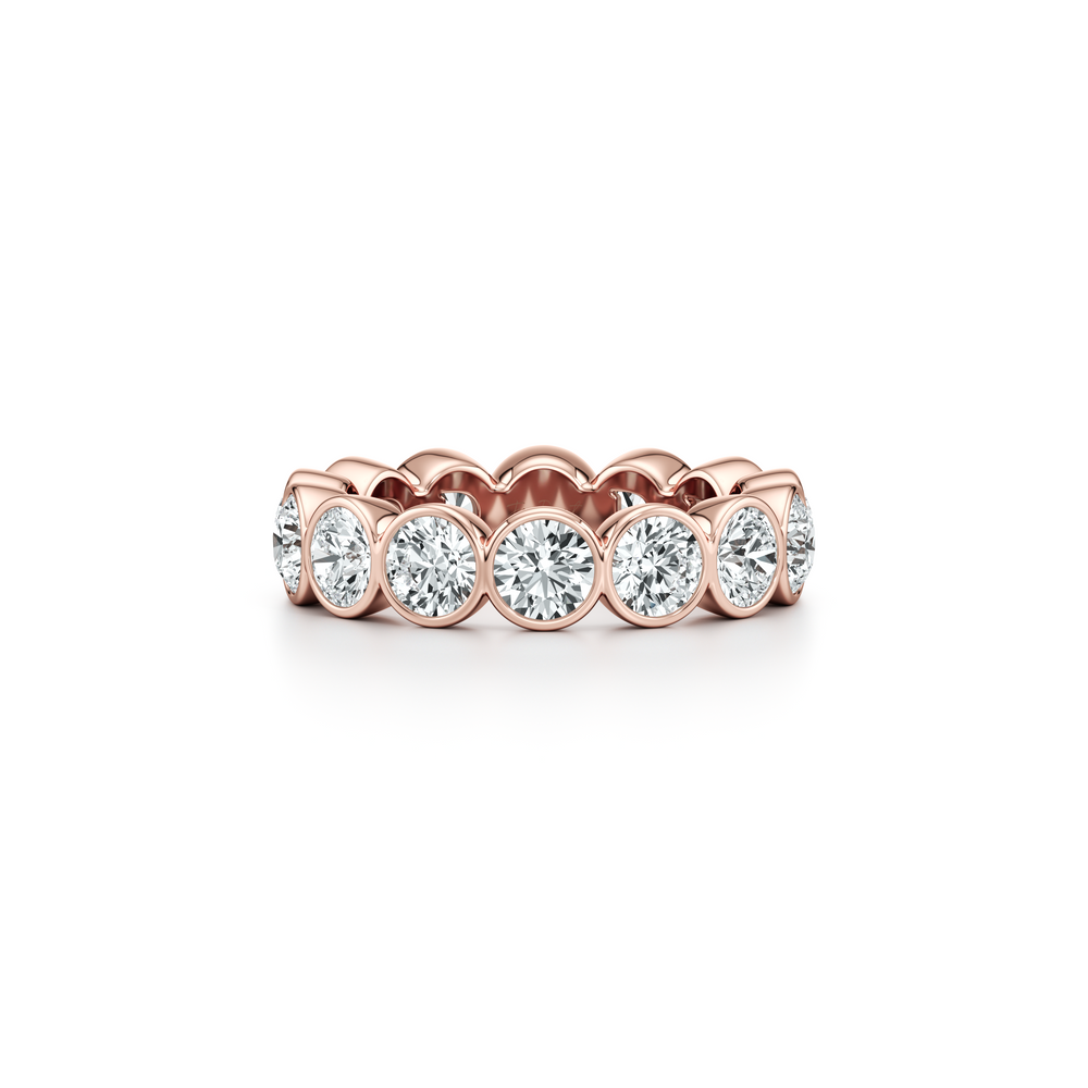 Bezel Set Round Brilliant Lab Diamond Eternity Band image 14