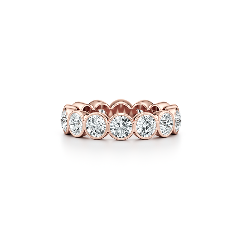 Bezel Set Round Brilliant Lab Diamond Eternity Band image 14