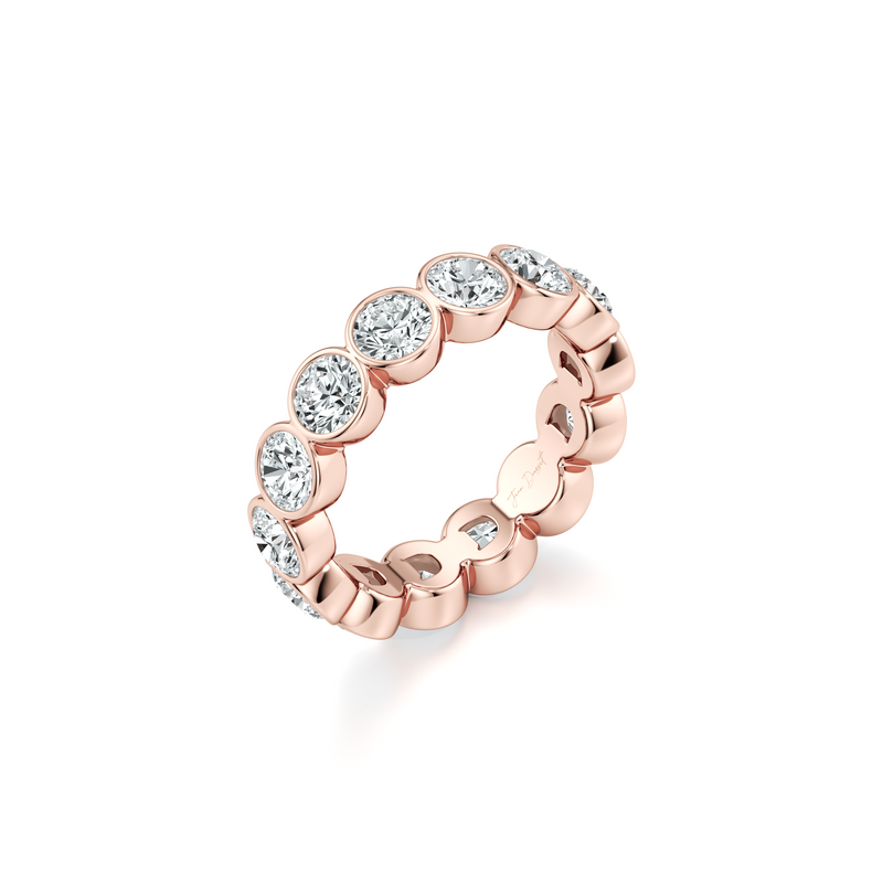 Bezel Set Round Brilliant Lab Diamond Eternity Band image 13