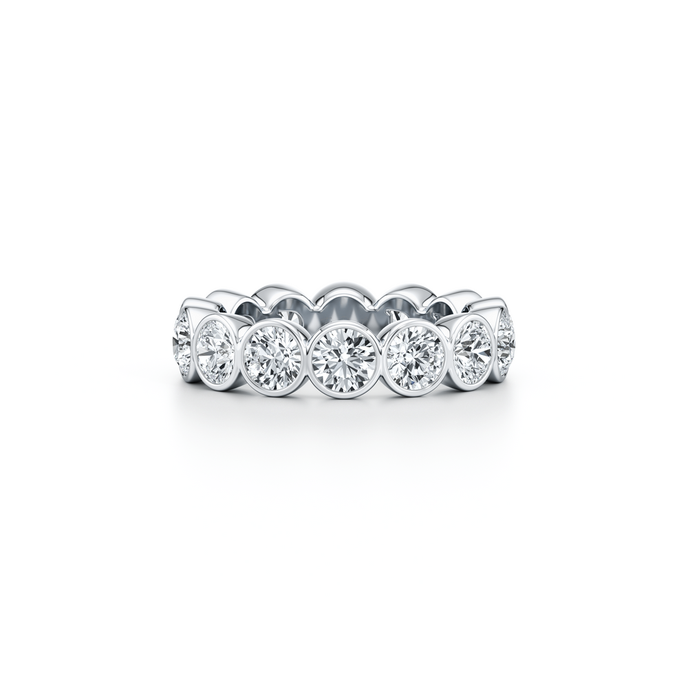 Bezel Set Round Brilliant Lab Diamond Eternity Band image 16