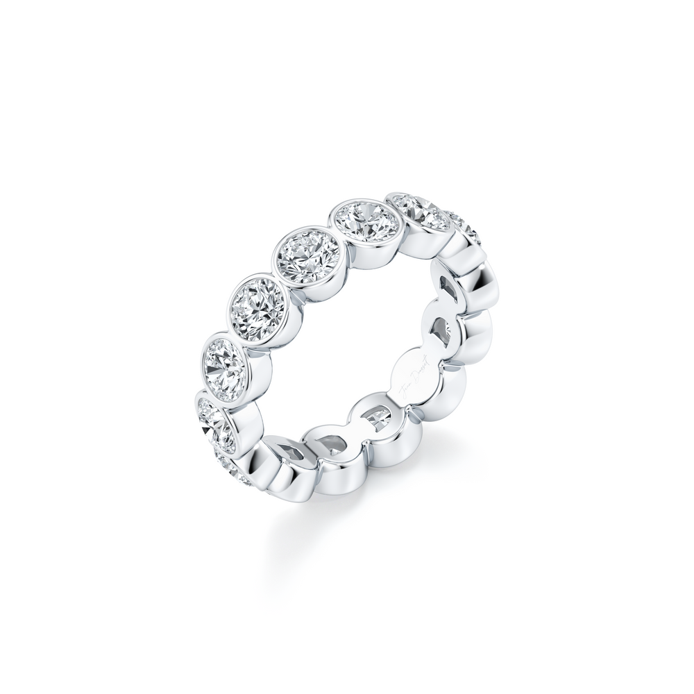 Bezel Set Round Brilliant Lab Diamond Eternity Band image 15