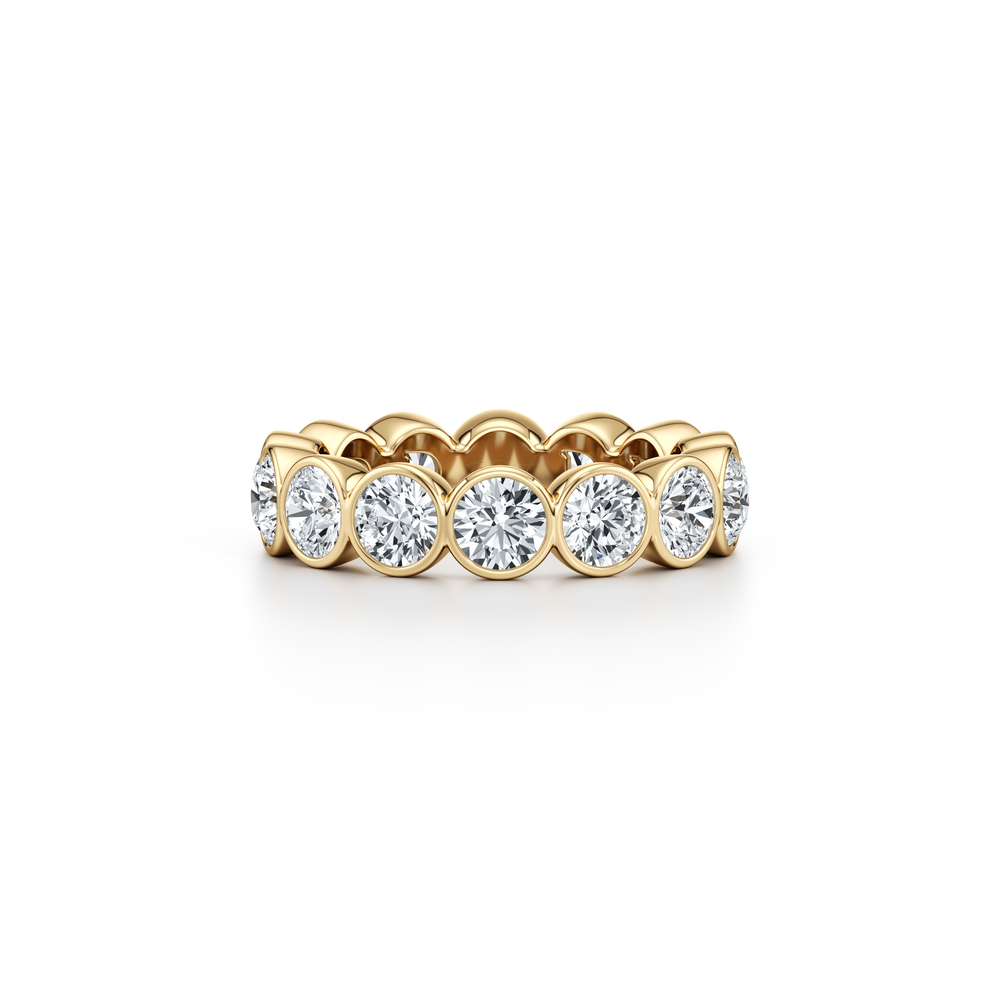 Bezel Set Round Brilliant Lab Diamond Eternity Band image 12