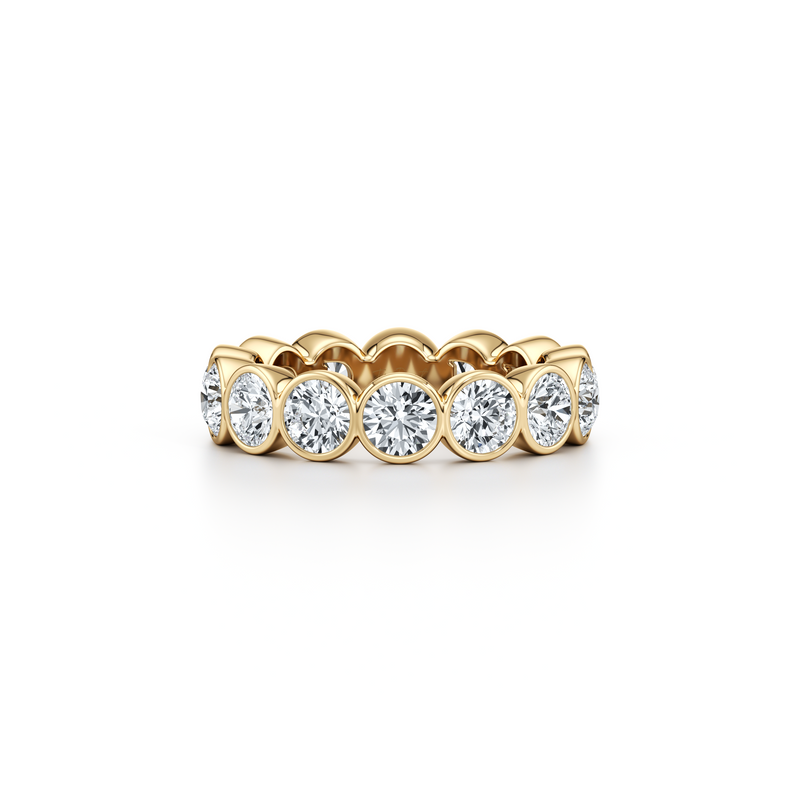 Bezel Set Round Brilliant Lab Diamond Eternity Band image 12