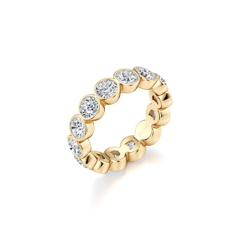 Bezel Set Round Brilliant Lab Diamond Eternity Band image 11