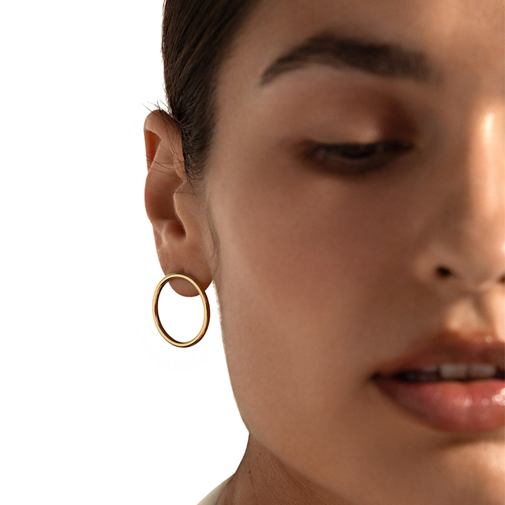 Audrey Front Hoop High Polish Earrings image 48