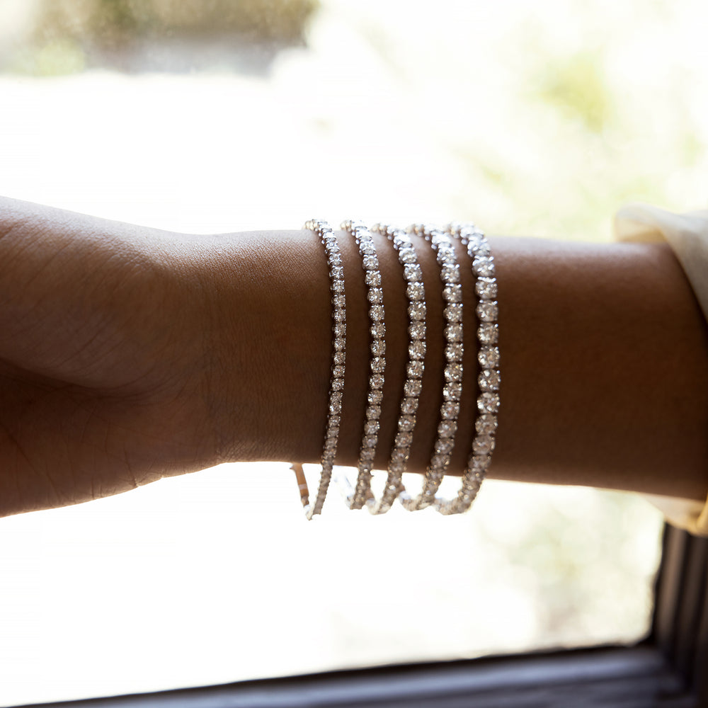 Olivia Round Brilliant Lab Diamond Tennis Bracelet image 21