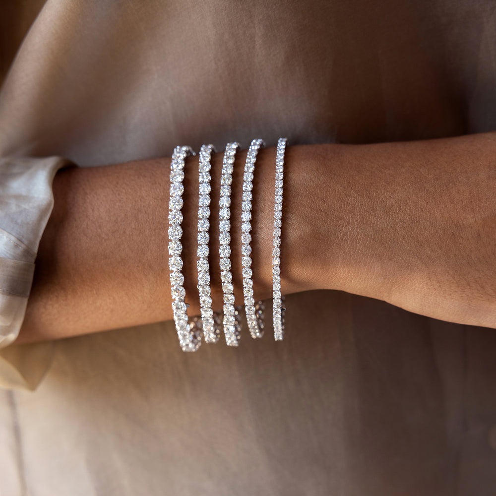 Olivia Round Brilliant Lab Diamond Tennis Bracelet image 22