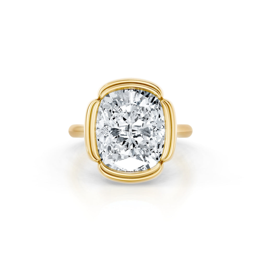 Dorée Cushion Solitaire Lab Diamond Engagement Ring image 1